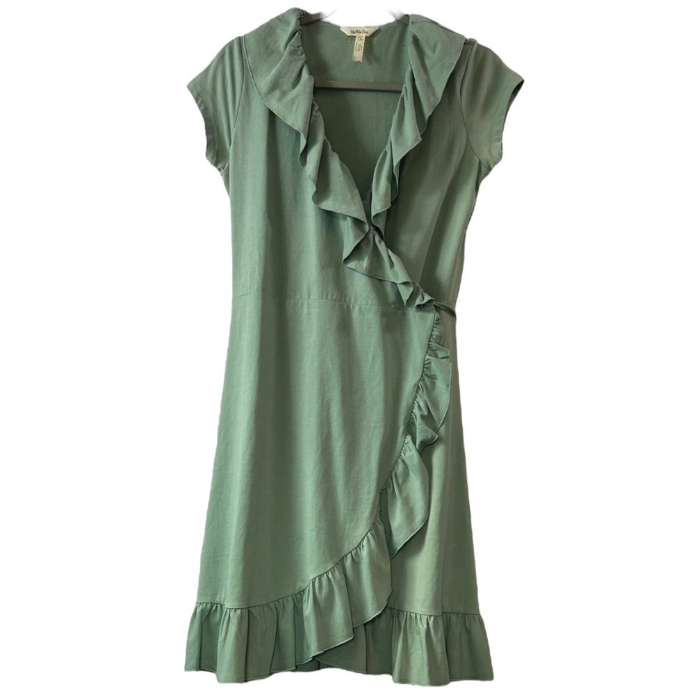 Matilda Jane Happy & Free Light as Air Sage Wrap Dress    Sz‎ S - Picture 2 of 7